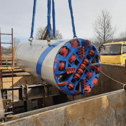 Blacks Run Interceptor Division 1B Replacement – TBM 600, 74-in. OD Mixed Disc Cutter Head, Tunnel Boring System with 5200 Pump Unit, 524 Haul Uni